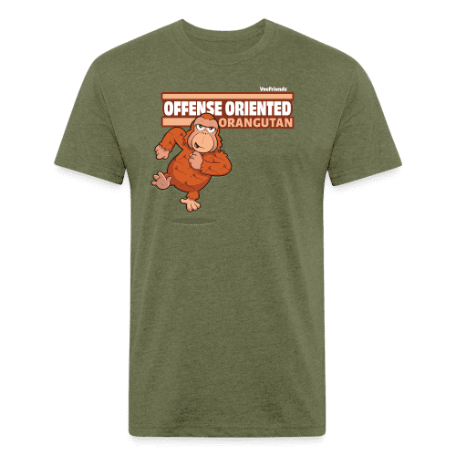 Offense Oriented Orangutan Character Comfort Adult Tee - heather military green