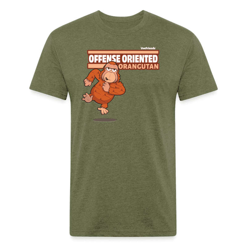 Offense Oriented Orangutan Character Comfort Adult Tee - heather military green