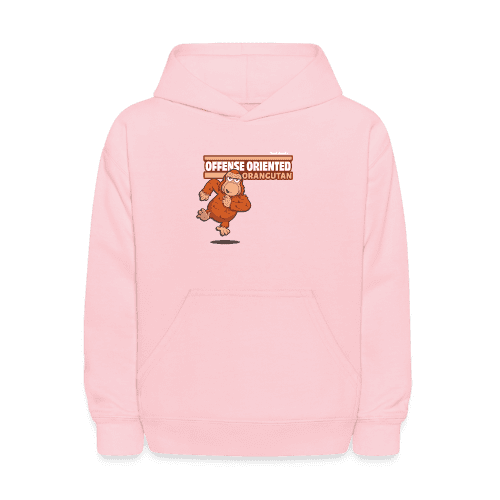 Offense Oriented Orangutan Character Comfort Kids Hoodie - pink