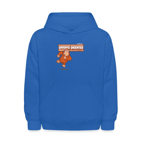 Offense Oriented Orangutan Character Comfort Kids Hoodie - royal blue