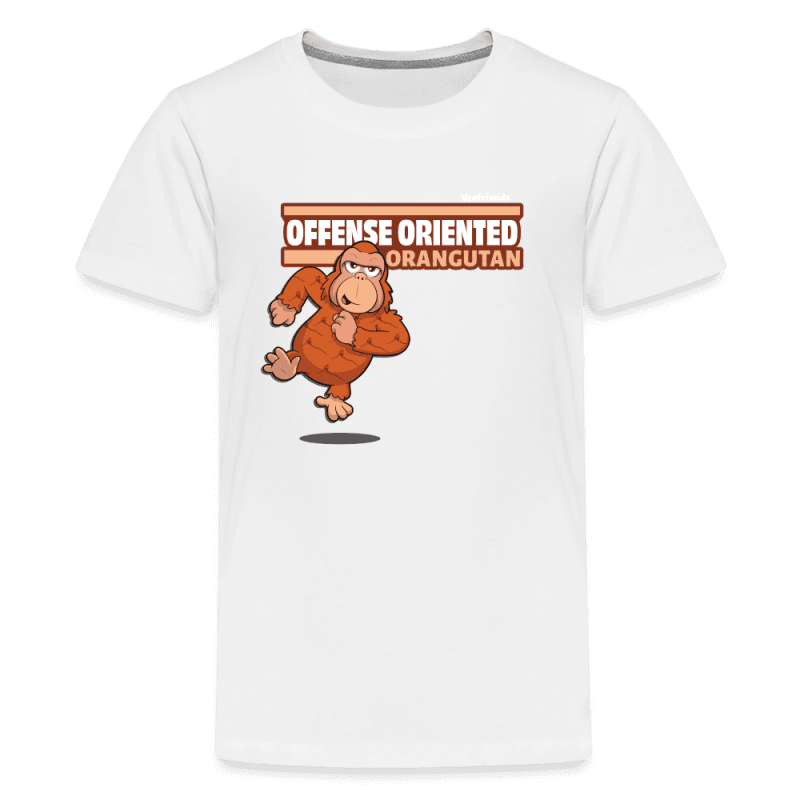 Offense Oriented Orangutan Character Comfort Kids Tee - white