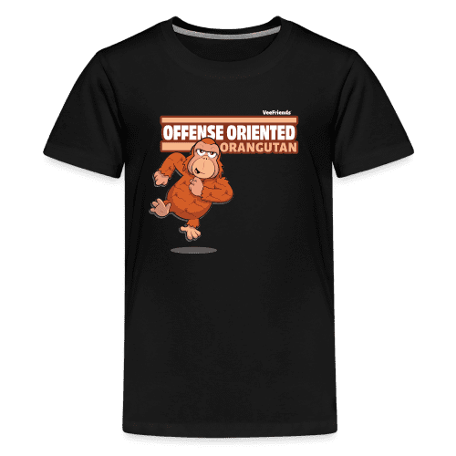 Offense Oriented Orangutan Character Comfort Kids Tee - black