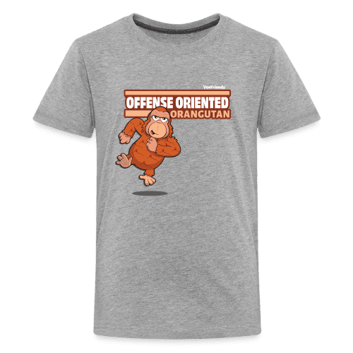 Offense Oriented Orangutan Character Comfort Kids Tee - heather gray