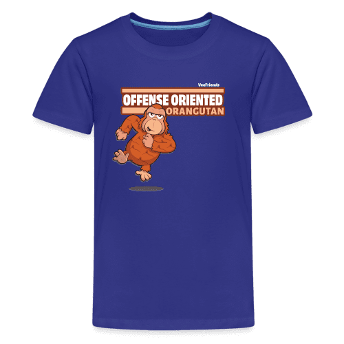 Offense Oriented Orangutan Character Comfort Kids Tee - royal blue