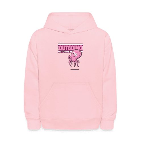 Outgoing Octopus Character Comfort Kids Hoodie - pink