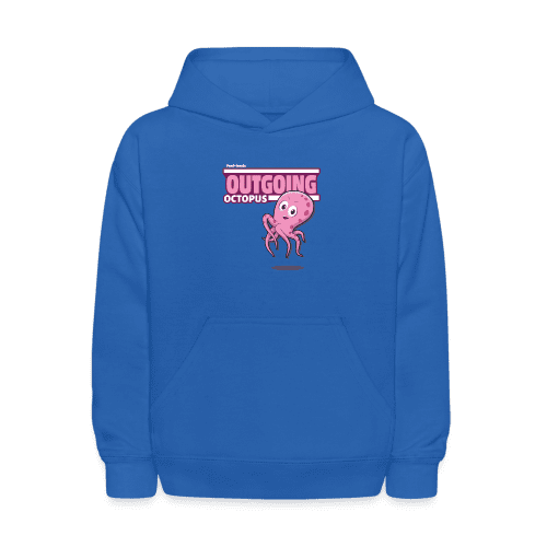 Outgoing Octopus Character Comfort Kids Hoodie - royal blue