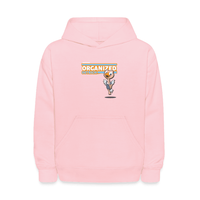 Organized Ostrich Character Comfort Kids Hoodie - pink