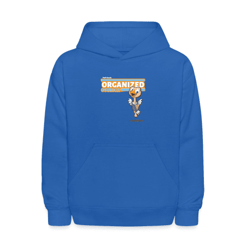 Organized Ostrich Character Comfort Kids Hoodie - royal blue