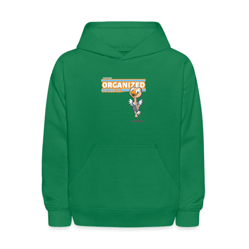 Organized Ostrich Character Comfort Kids Hoodie - kelly green