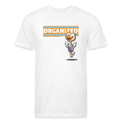 Organized Ostrich Character Comfort Adult Tee - white