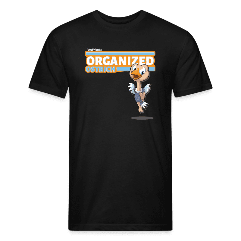 Organized Ostrich Character Comfort Adult Tee - black