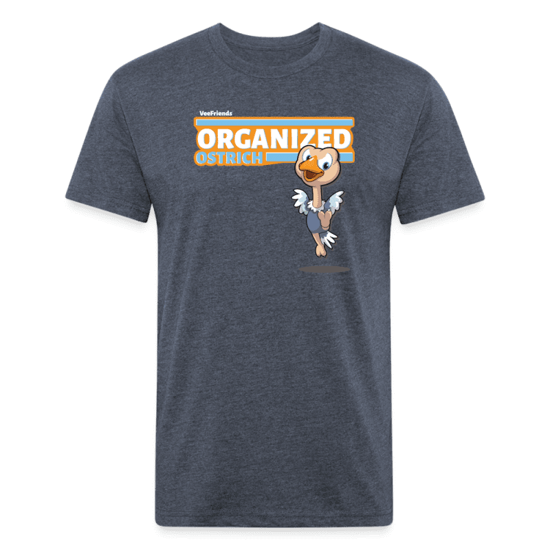 Organized Ostrich Character Comfort Adult Tee - heather navy