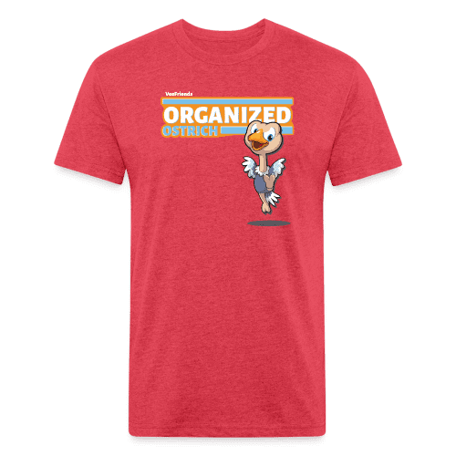 Organized Ostrich Character Comfort Adult Tee - heather red