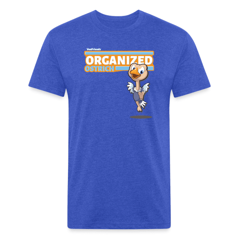 Organized Ostrich Character Comfort Adult Tee - heather royal