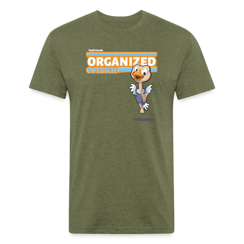 Organized Ostrich Character Comfort Adult Tee - heather military green