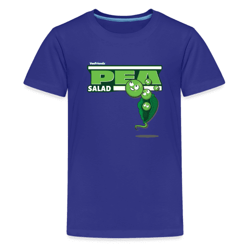 Pea Salad Character Comfort Kids Tee - royal blue