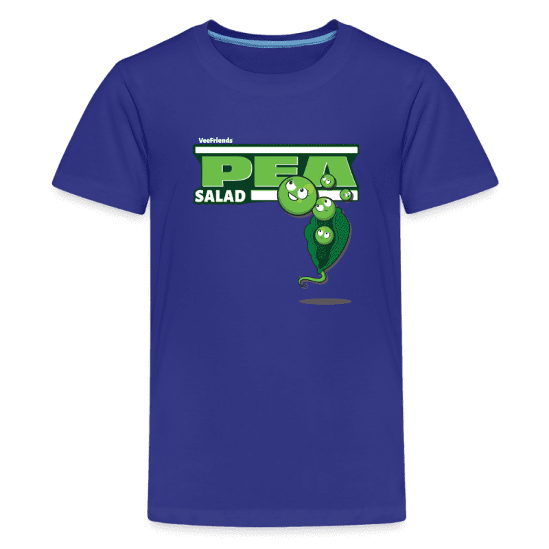 Pea Salad Character Comfort Kids Tee - royal blue