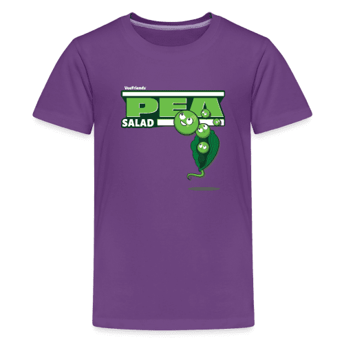 Pea Salad Character Comfort Kids Tee - purple