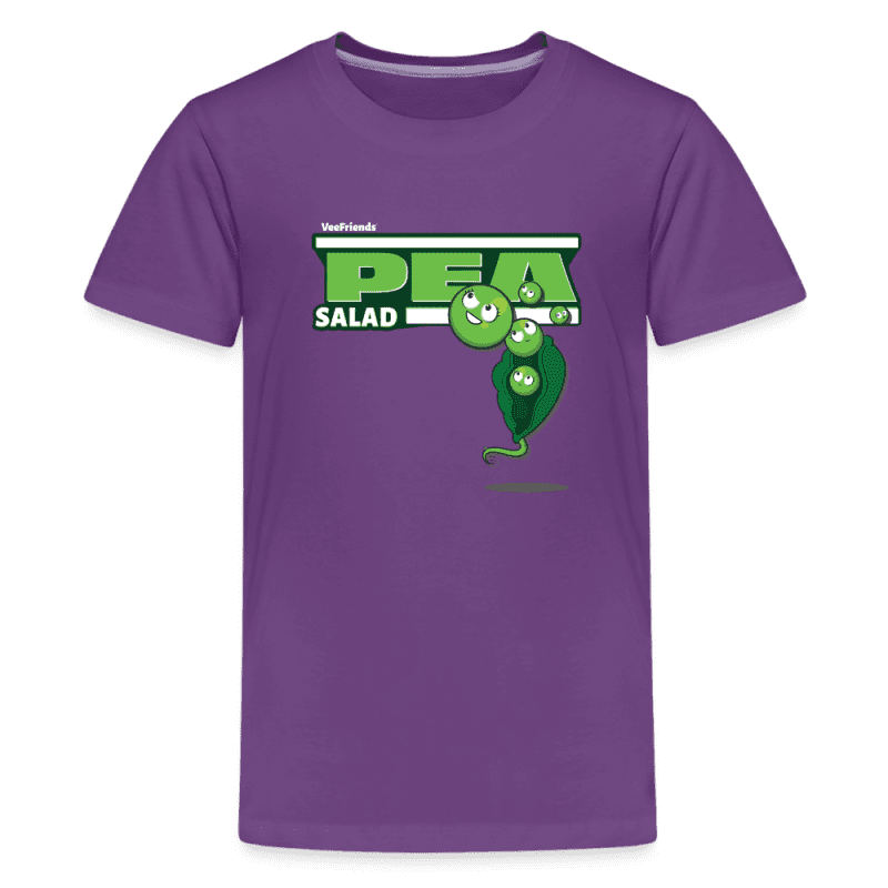 Pea Salad Character Comfort Kids Tee - purple