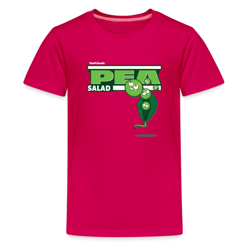 Pea Salad Character Comfort Kids Tee - dark pink