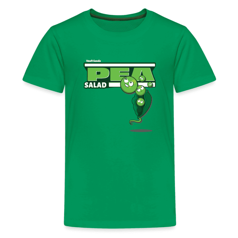 Pea Salad Character Comfort Kids Tee - kelly green