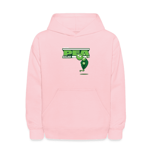 Pea Salad Character Comfort Kids Hoodie - pink