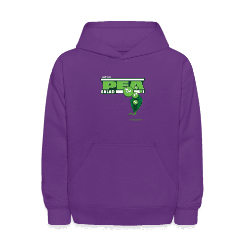 Pea Salad Character Comfort Kids Hoodie - purple