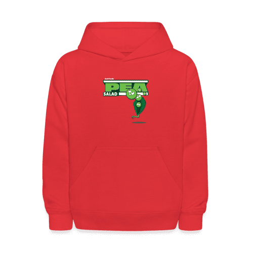 Pea Salad Character Comfort Kids Hoodie - red