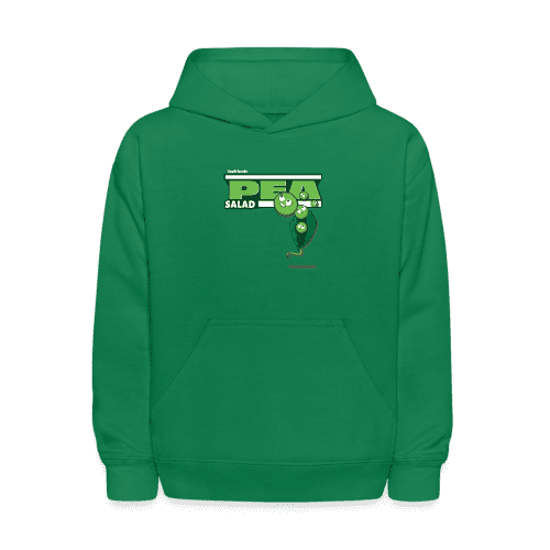 Pea Salad Character Comfort Kids Hoodie - kelly green