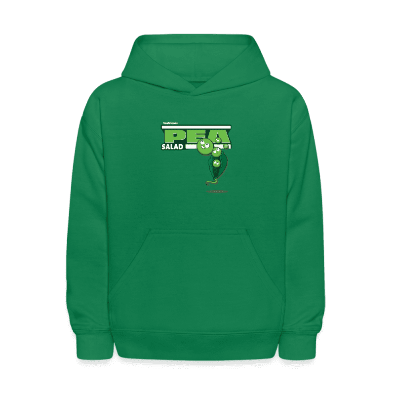 Pea Salad Character Comfort Kids Hoodie - kelly green