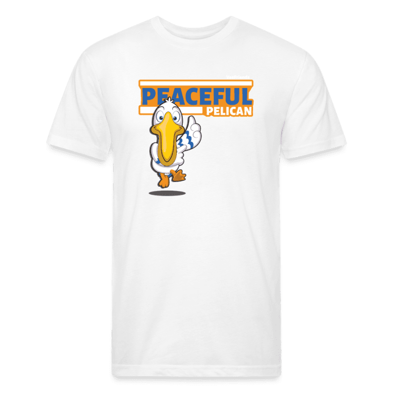 Peaceful Pelican Character Comfort Adult Tee - white