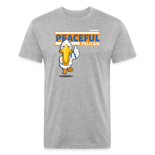 Peaceful Pelican Character Comfort Adult Tee - heather gray