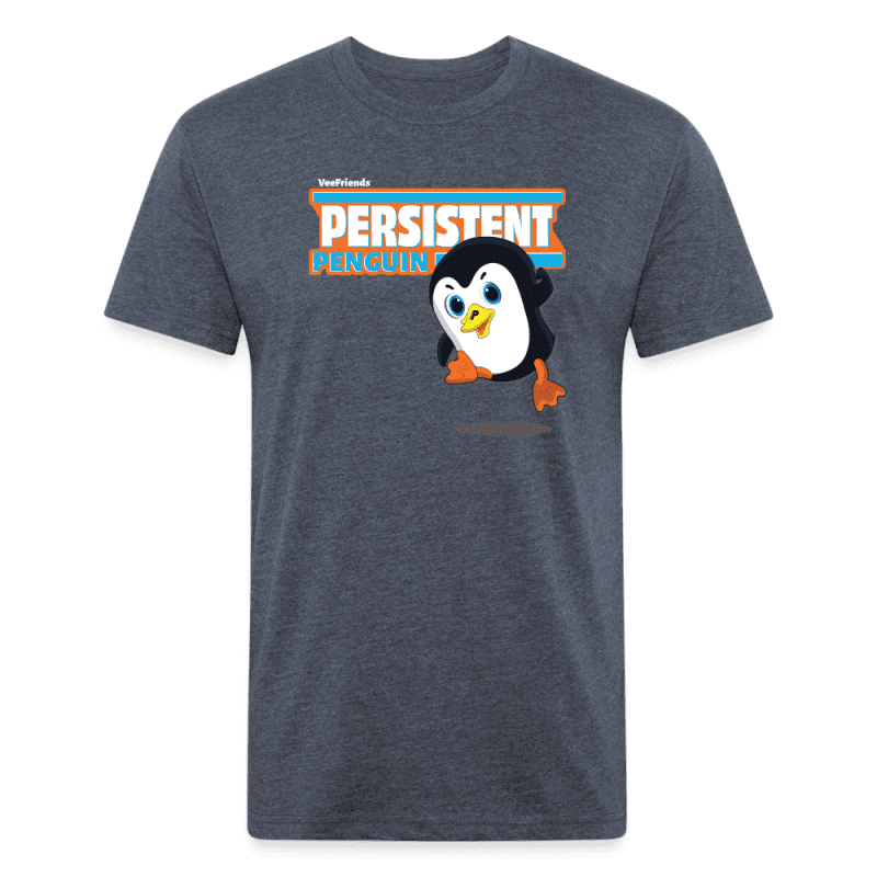 Persistent Penguin Character Comfort Adult Tee - heather navy