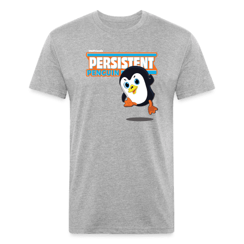 Persistent Penguin Character Comfort Adult Tee - heather gray