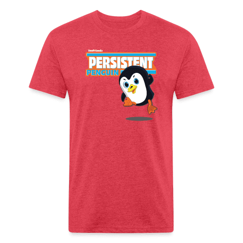 Persistent Penguin Character Comfort Adult Tee - heather red