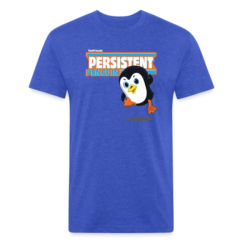 Persistent Penguin Character Comfort Adult Tee - heather royal