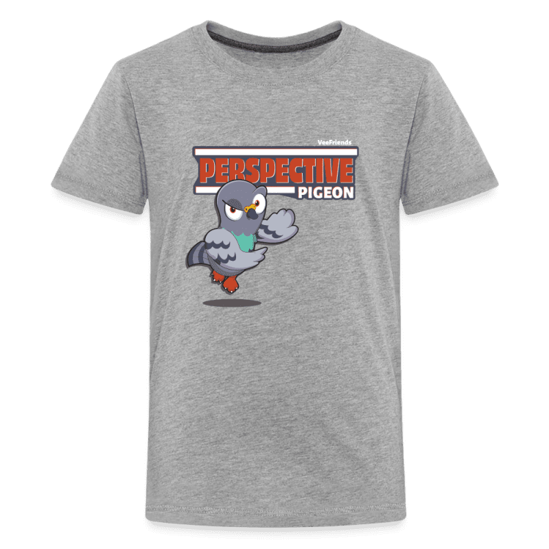 Perspective Pigeon Character Comfort Kids Tee - heather gray