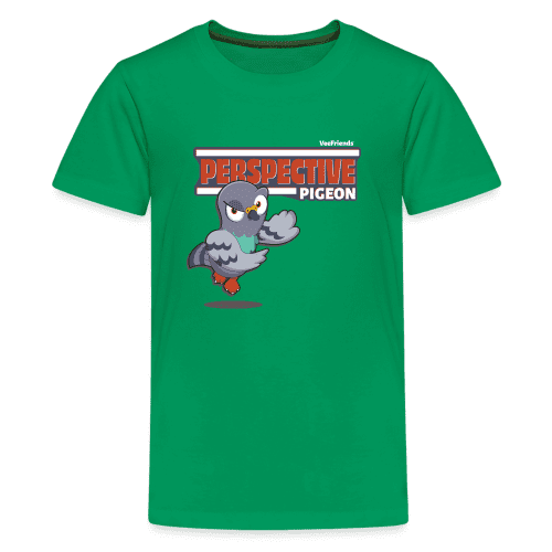 Perspective Pigeon Character Comfort Kids Tee - kelly green