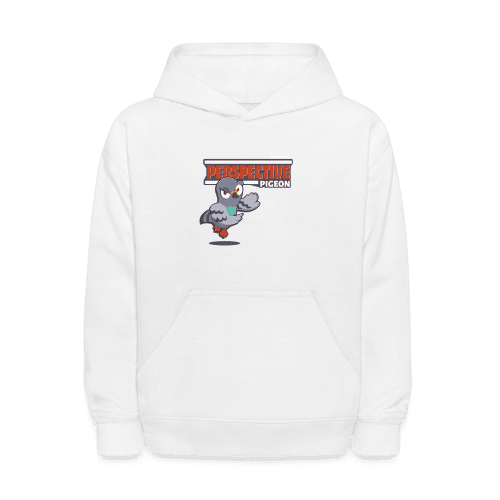 Perspective Pigeon Character Comfort Kids Hoodie - white