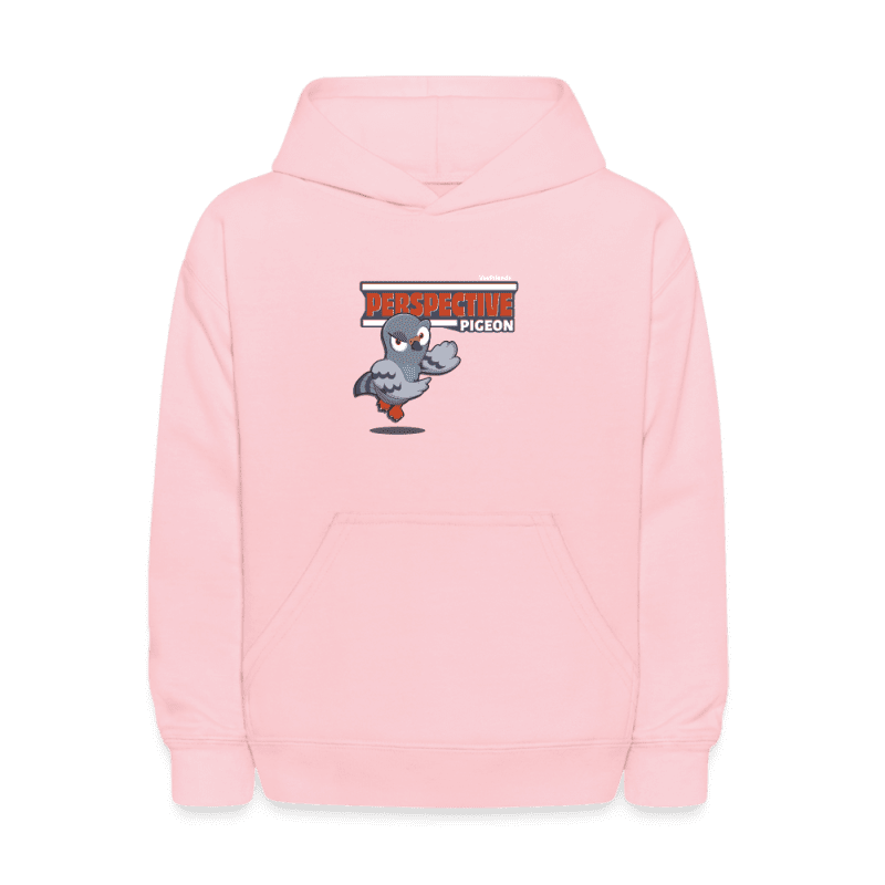 Perspective Pigeon Character Comfort Kids Hoodie - pink