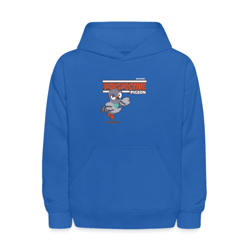 Perspective Pigeon Character Comfort Kids Hoodie - royal blue