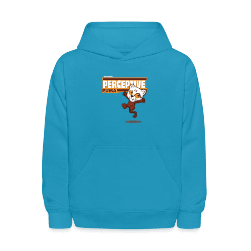 Perceptive Puma Character Comfort Kids Hoodie - turquoise