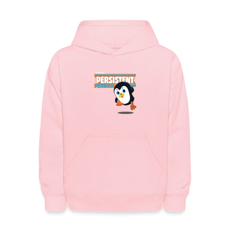 Persistent Penguin Character Comfort Kids Hoodie - pink