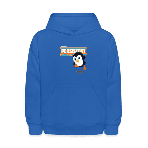 Persistent Penguin Character Comfort Kids Hoodie - royal blue