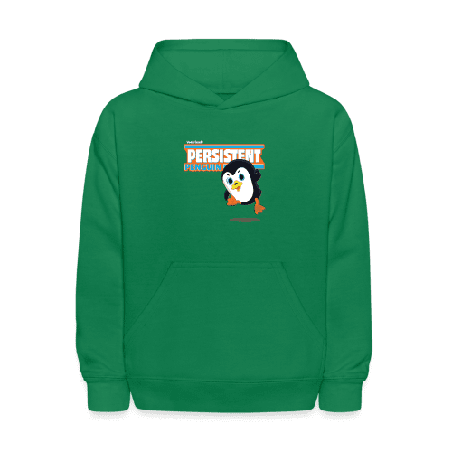 Persistent Penguin Character Comfort Kids Hoodie - kelly green