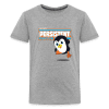 Persistent Penguin Character Comfort Kids Tee - heather gray