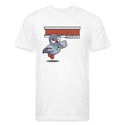 Perspective Pigeon Character Comfort Adult Tee - white