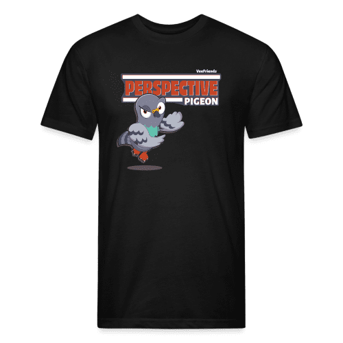 Perspective Pigeon Character Comfort Adult Tee - black