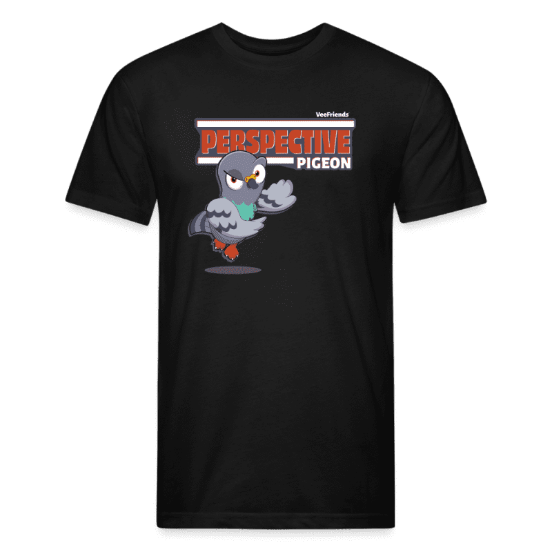 Perspective Pigeon Character Comfort Adult Tee - black