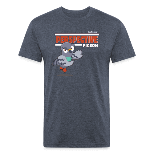 Perspective Pigeon Character Comfort Adult Tee - heather navy